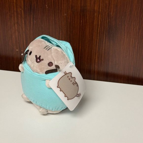 Pusheen The Cat with Teal Hoodie Plush 5” - Picture 8 of 14